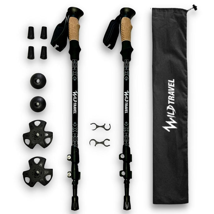 Bastones de trekking Pack 2 Ajustable y Resistente