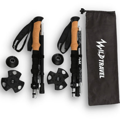 Bastones De Trekking 2 Unidades Par Plegable Aluminio 7075